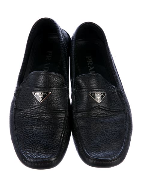 prada logo driving loafers|men's prada loafers sale.